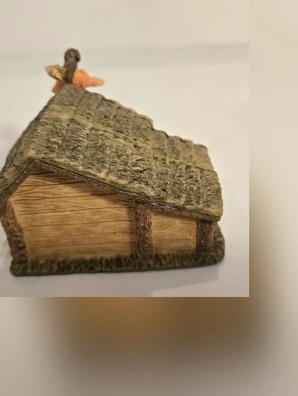 Vintage Resin Christmas Nativity Scene Small Folding Hinged Manger Holy Family